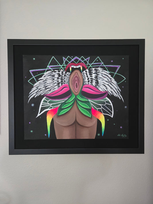 Original Framed Painting 'Feminine Ferocity'