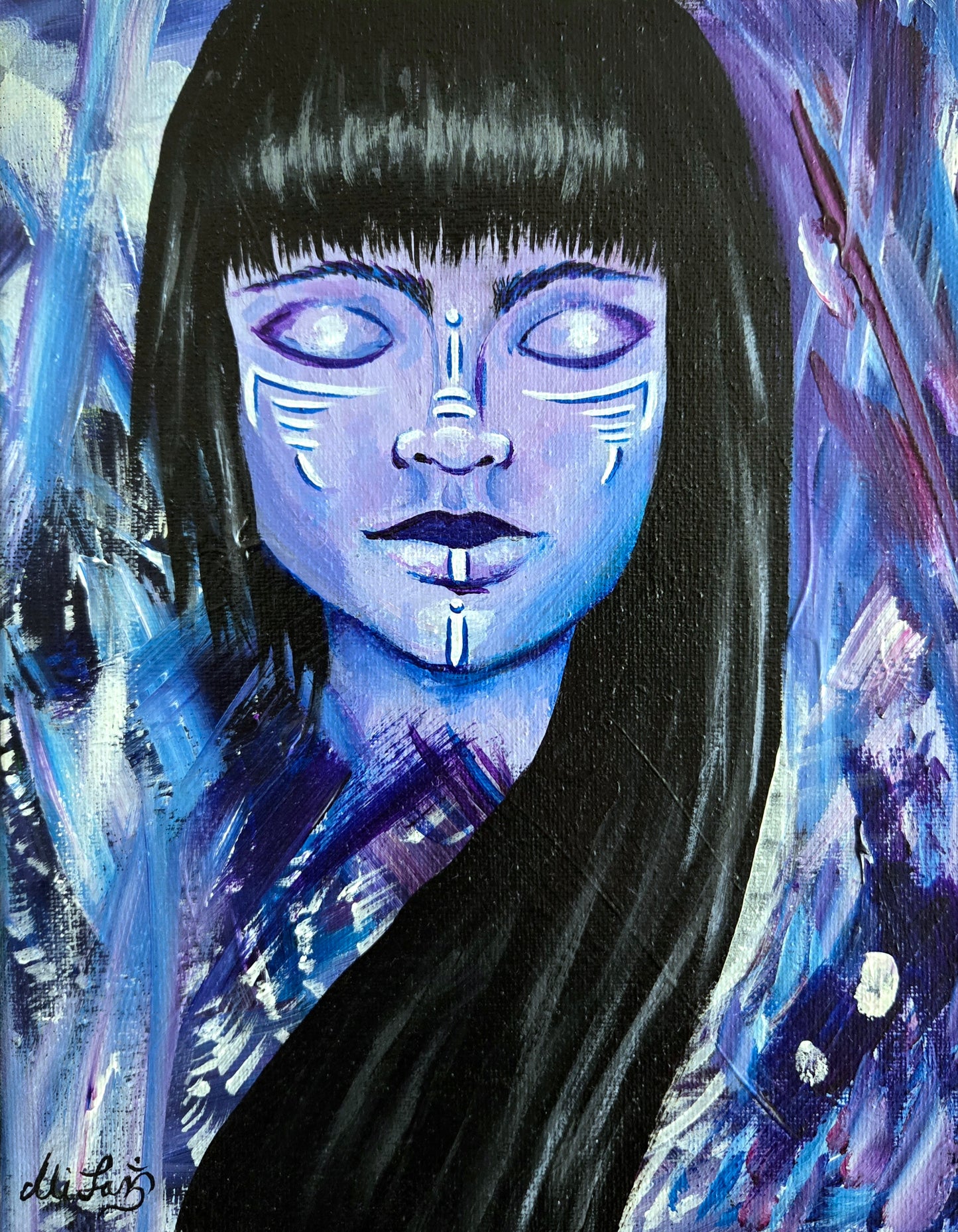 Original Painting 'Winter Warrior' 8x10