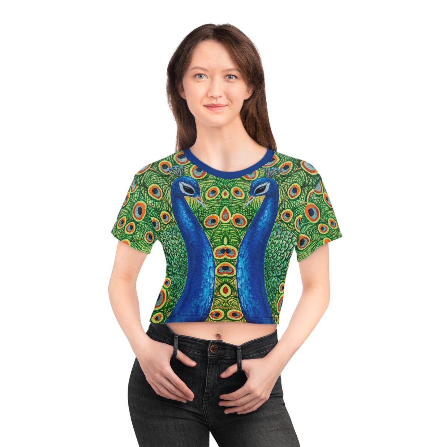 Peacock Crop Top