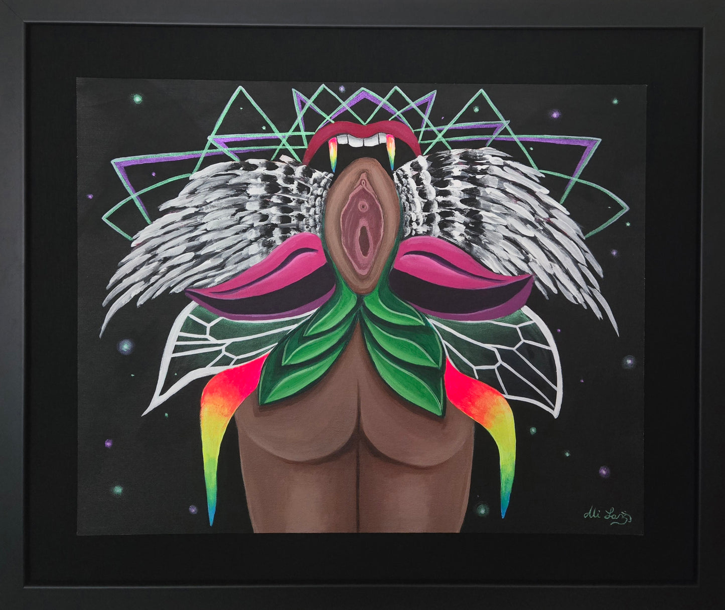 Original  Framed Painting 'Feminine Ferocity'