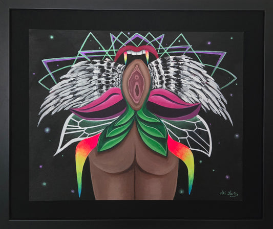 Original  Framed Painting 'Feminine Ferocity'