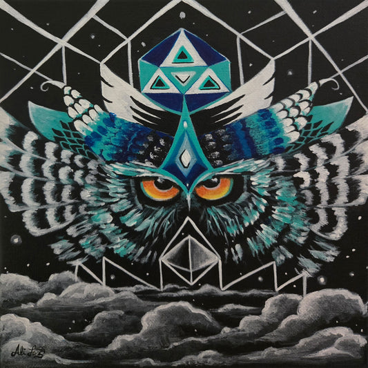 Original Painting 'Wings of Wisdom' 8x8