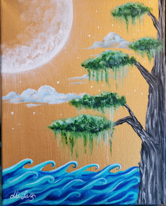Original Painting 8x10 'Nature in Gold'